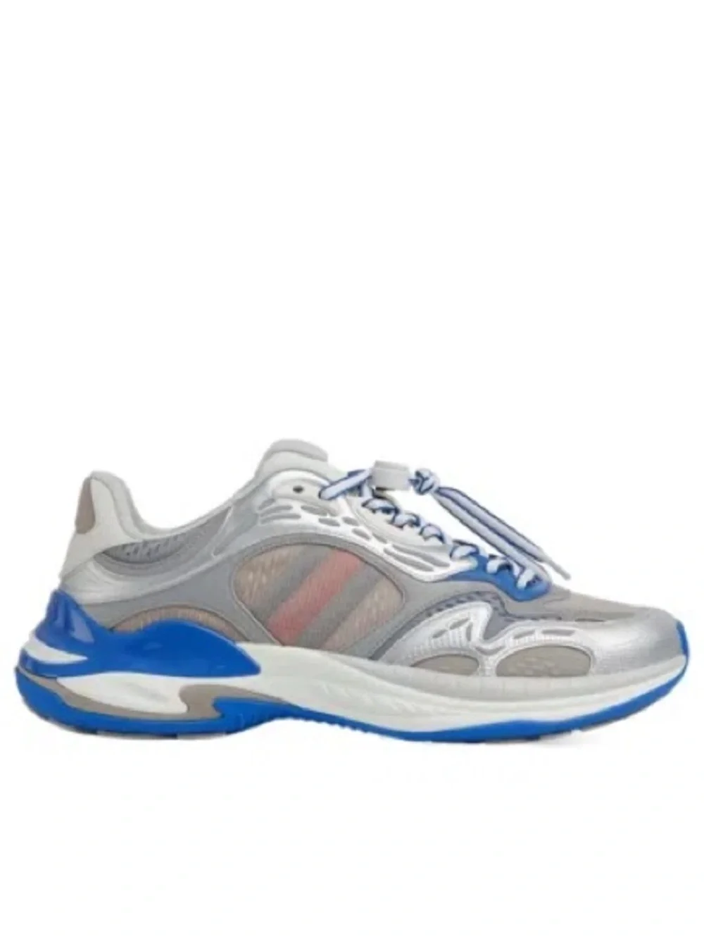 Gucci Silver and Blue Men's Running Sneakers